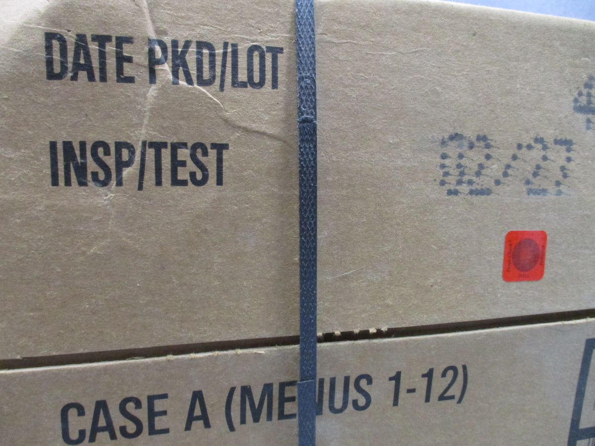 Military Meals Ready To Eat MRE Case A or B 2027 Inspection Date 12 Meals