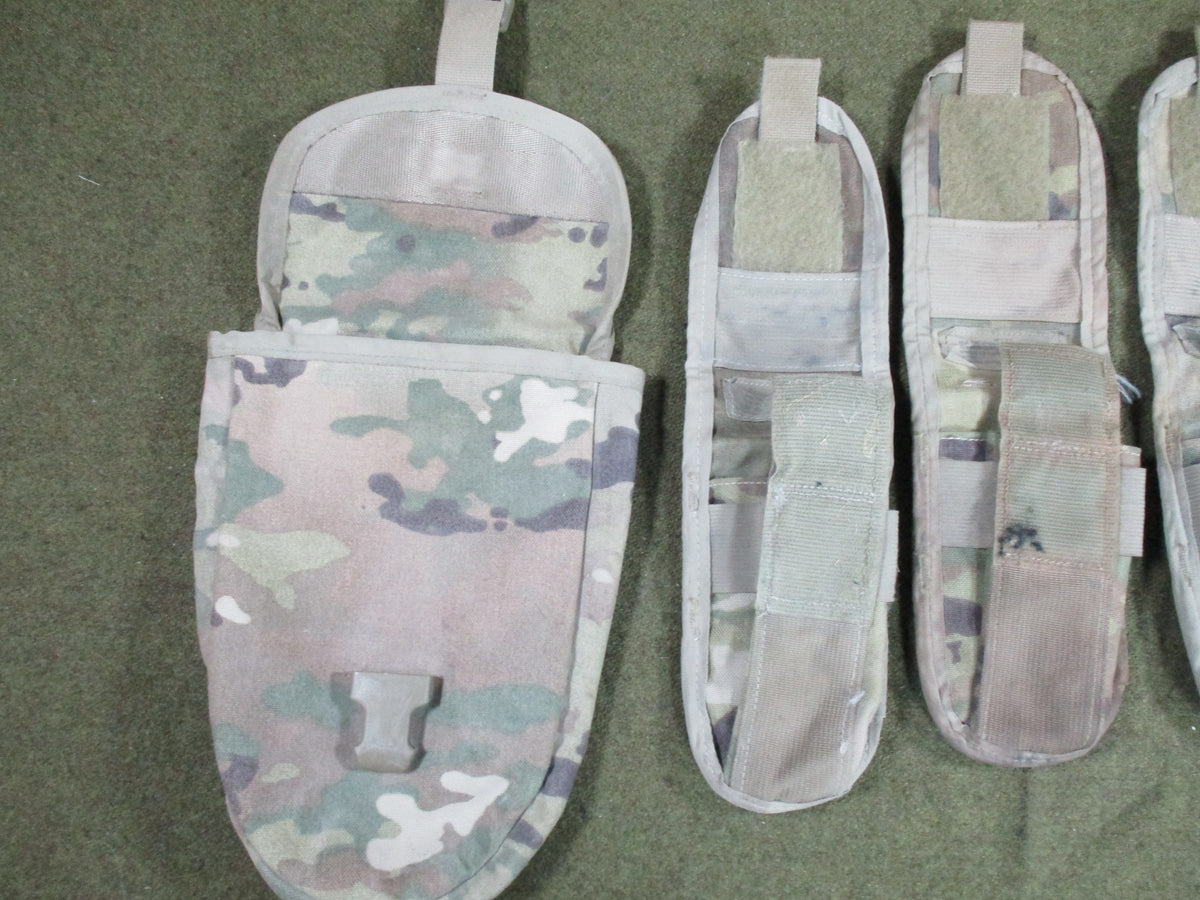 USGI OCP MOLLE II Pouch Lot 5 Pc E Tool Canteen 3 Double Magazine Army Surplus