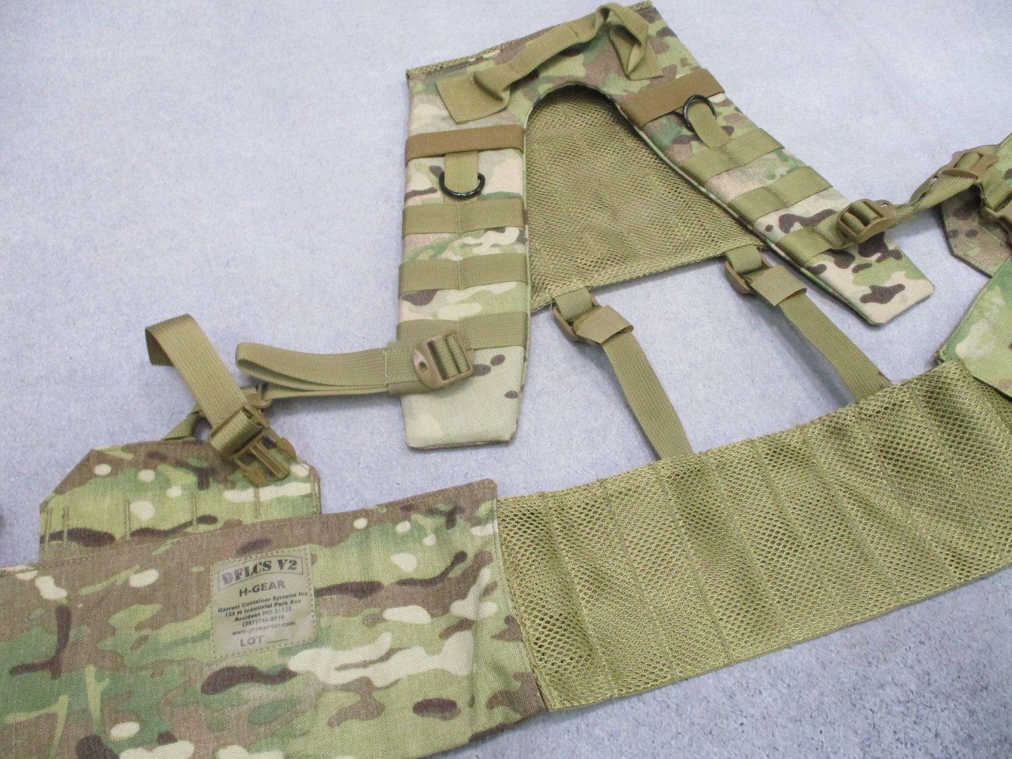 USGI GCS DFLCS V2 H-Gear Multicam MOLLE Load Bearing Harness Vest Large