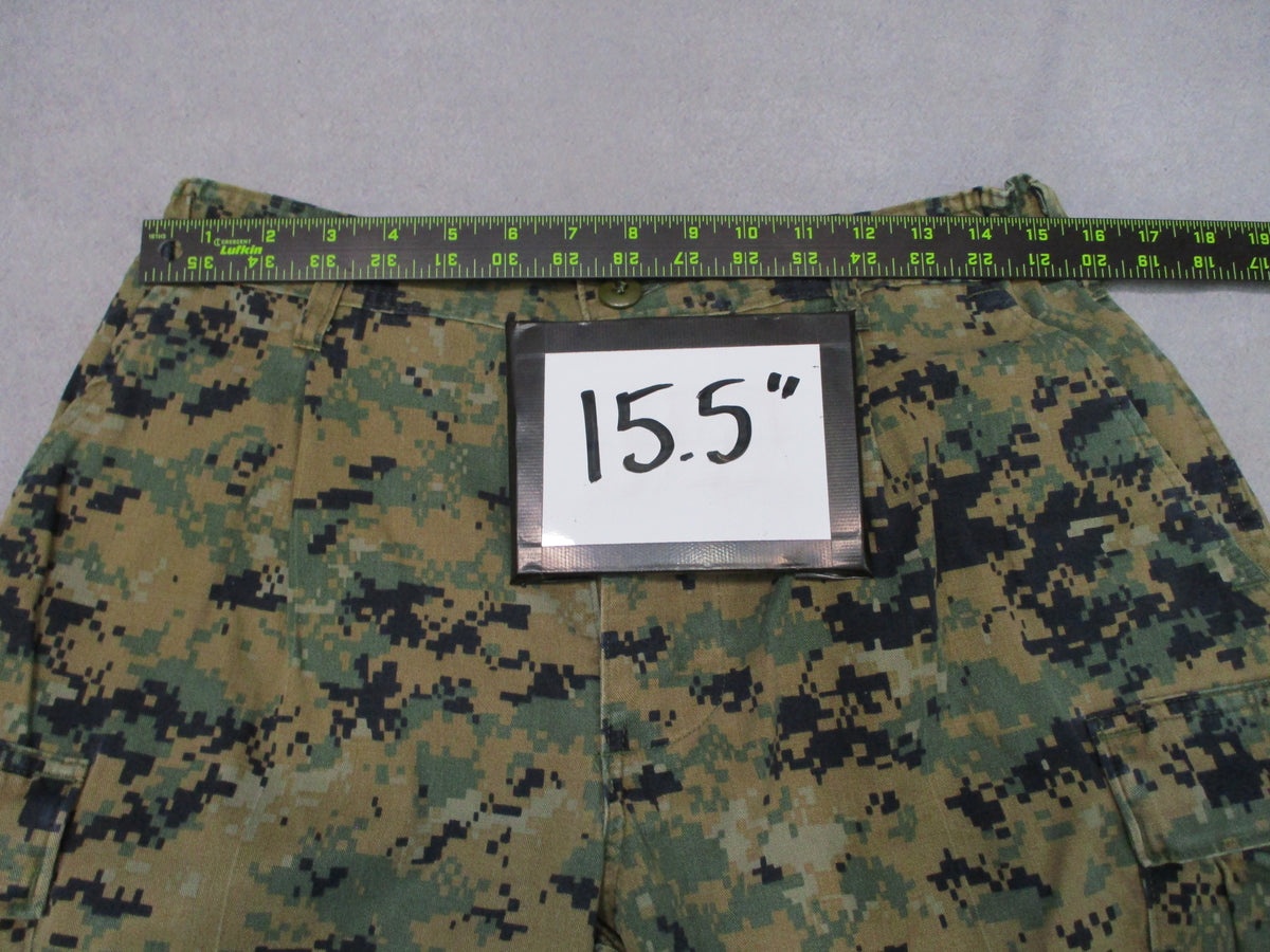 USMC Woodland MARPAT Combat Pants Measured 31x29.5 MCCUU Trousers Knee Hole