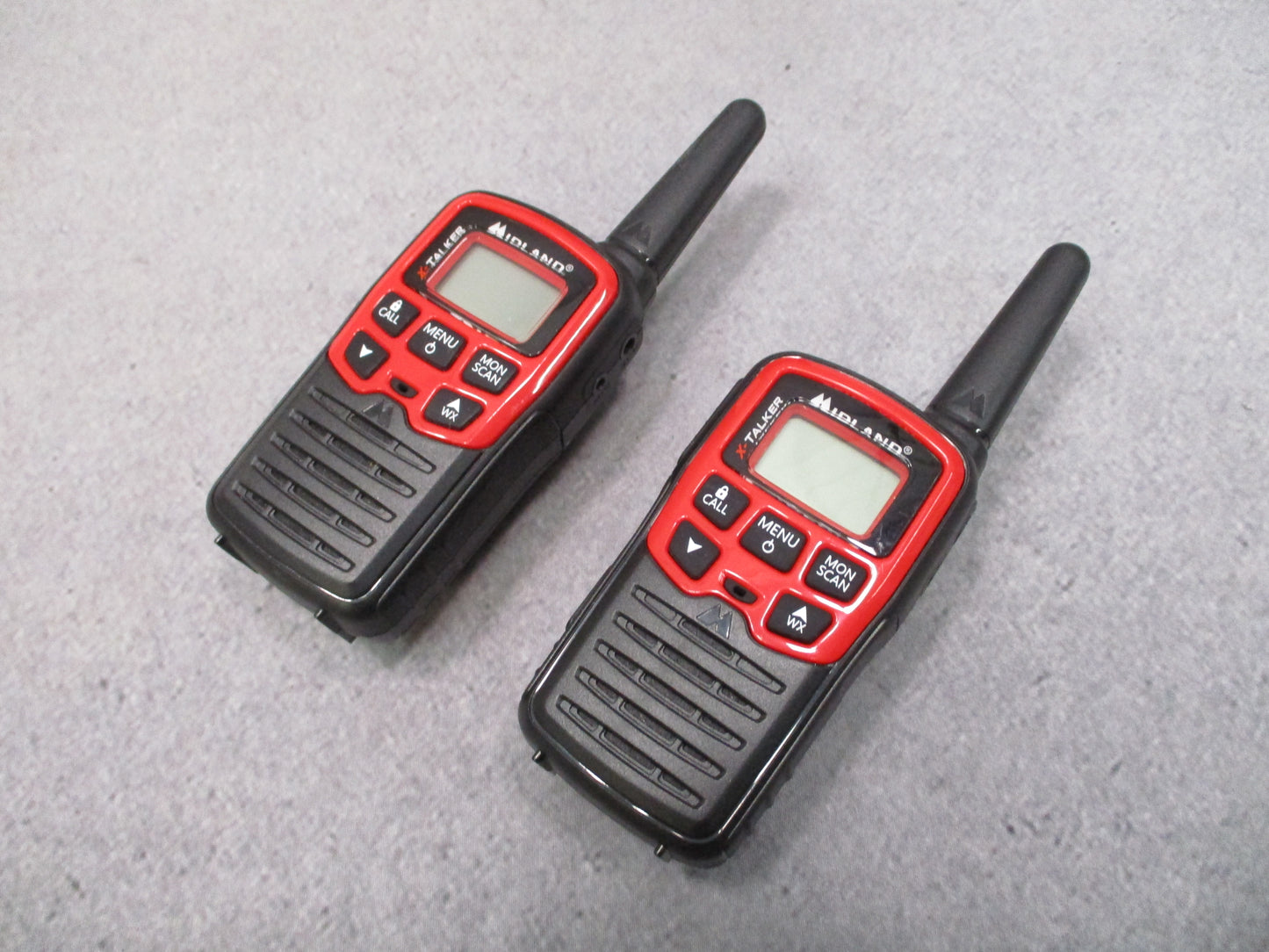 Midland EX37A X-Talker Walkie Talkies Pair Case Manuals Tested