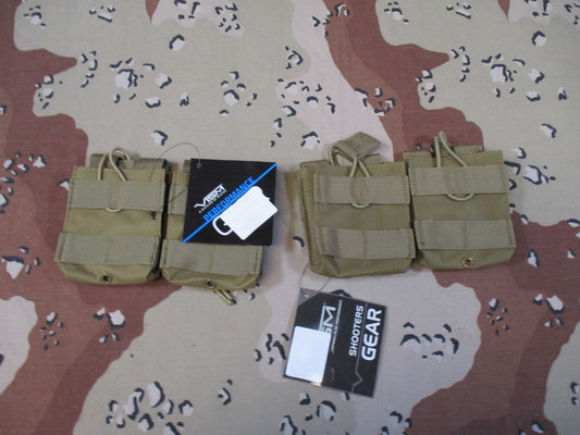 VISM Double Rifle Mag pouch 2 pack tactical gear lot molle set marksman