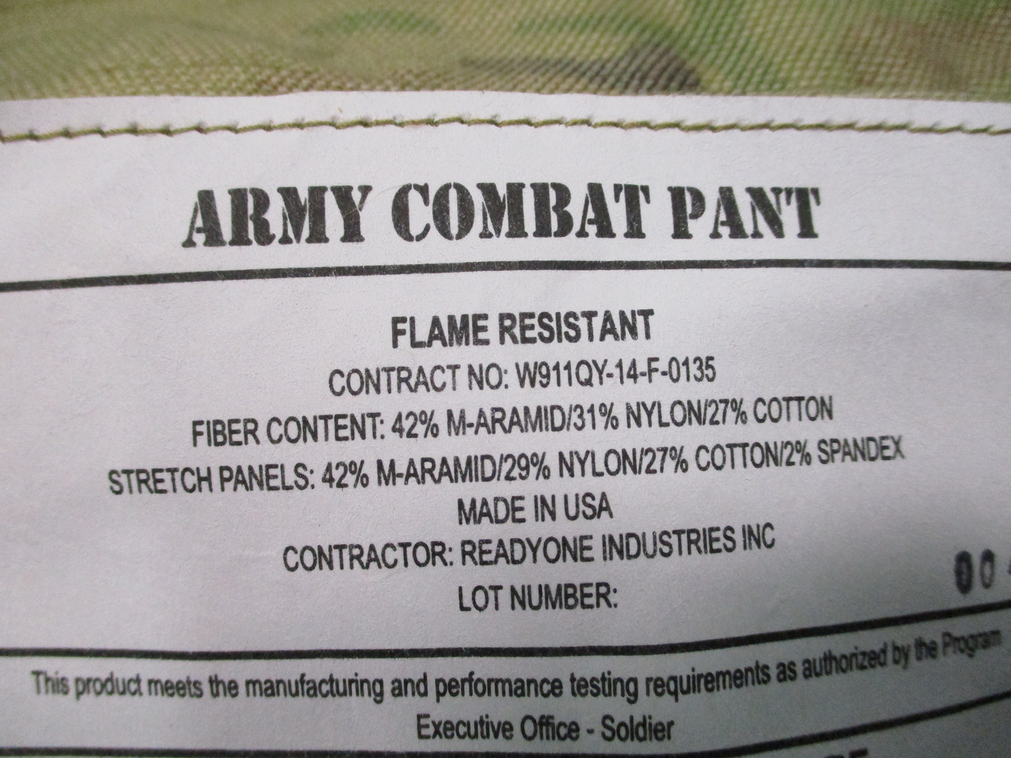 US Army OCP Combat Pants M-R Flame Resistant Crye AirFlex Knee Pads Included