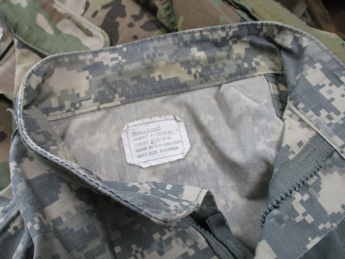 USGI ACU UCP Digital Camo Army Combat Coat Shirt 50/50 Nylon Cotton Surplus