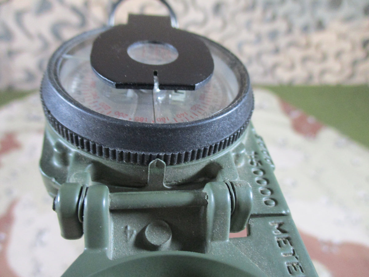 Cammenga 3H USGI Lensatic Compass w/ Pouch & Lanyard OD Green Working
