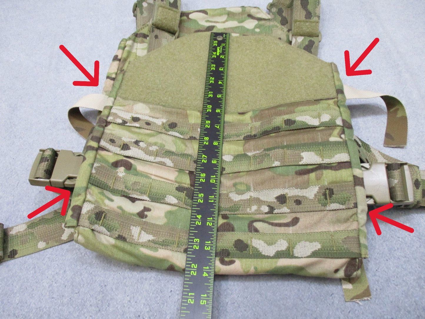S.O.Tech Multicam Plate Carrier XL Fits 11x14 SAPI Made in USA Rare Army OCP