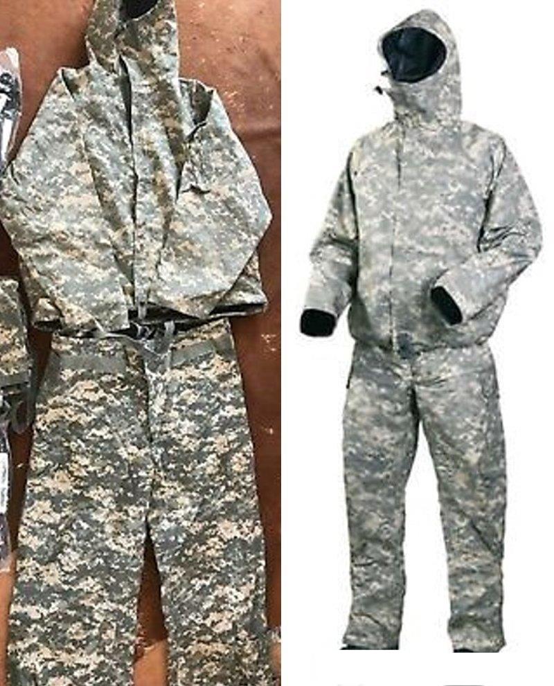 JSLIST ARMY DIGITAL CHEMCAL SUIT MOPP GEAR SET MEDIUM/SHORT JACKET+PANTS NBC