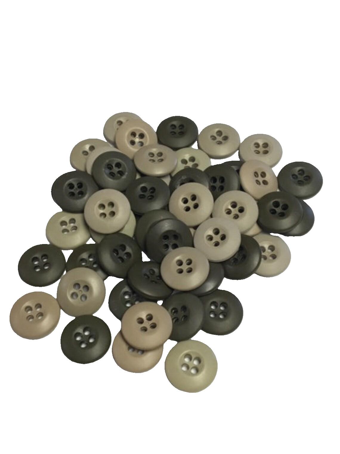 USGI MILITARY BDU COMBAT UNIFORM SEW ON BUTTONS (20) PACK 4 HOLE OCPs FG ACUs - Centex Military Gear