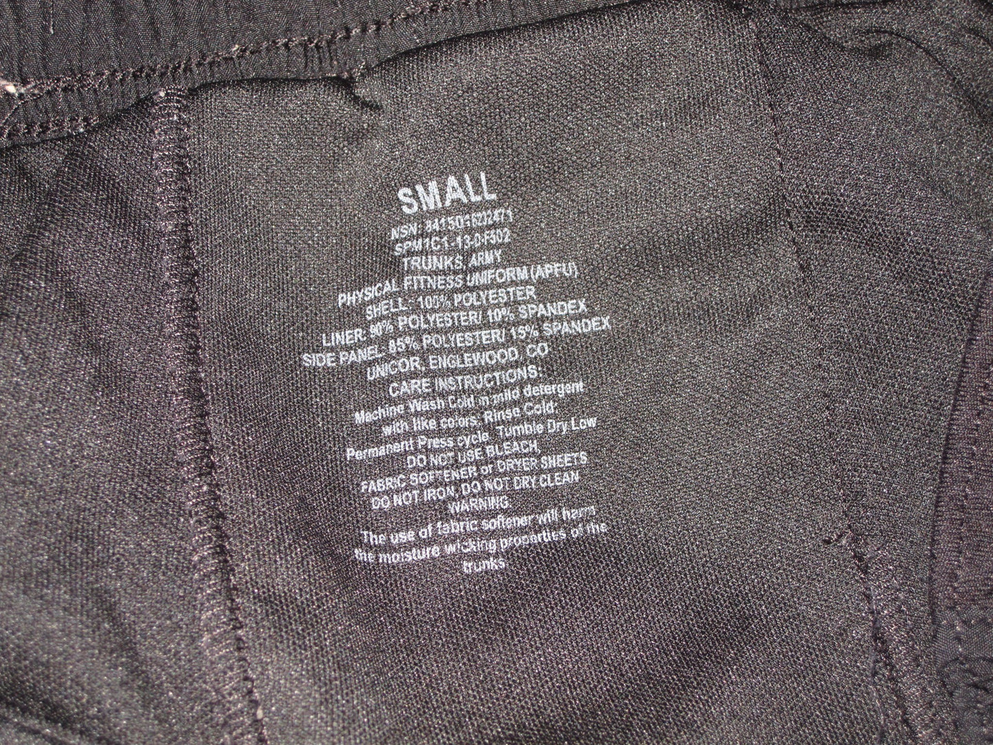 US ARMY PT SHORTS PHYSICAL TRAINING GYM SHORT SWIM TRUNKS SMALL NEW