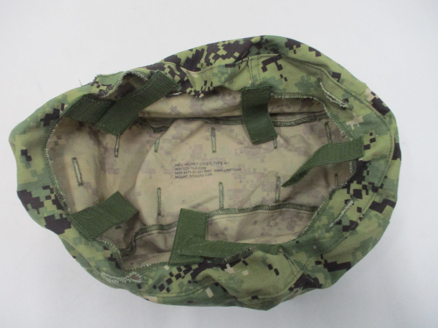 NWU US NAVY DIGITAL CAMMIES SMALL-MED HELMET ACH, MICH, LWH COVER AOR2 TYPE III