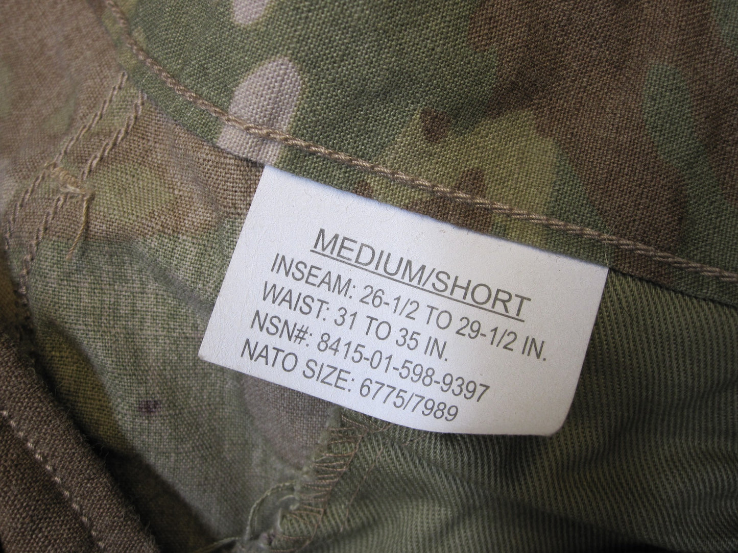 New Army Scorpion W2 Medium Short Pants/Trousers FRACU 8415-01-598-9397 Multicam - Centex Military Gear