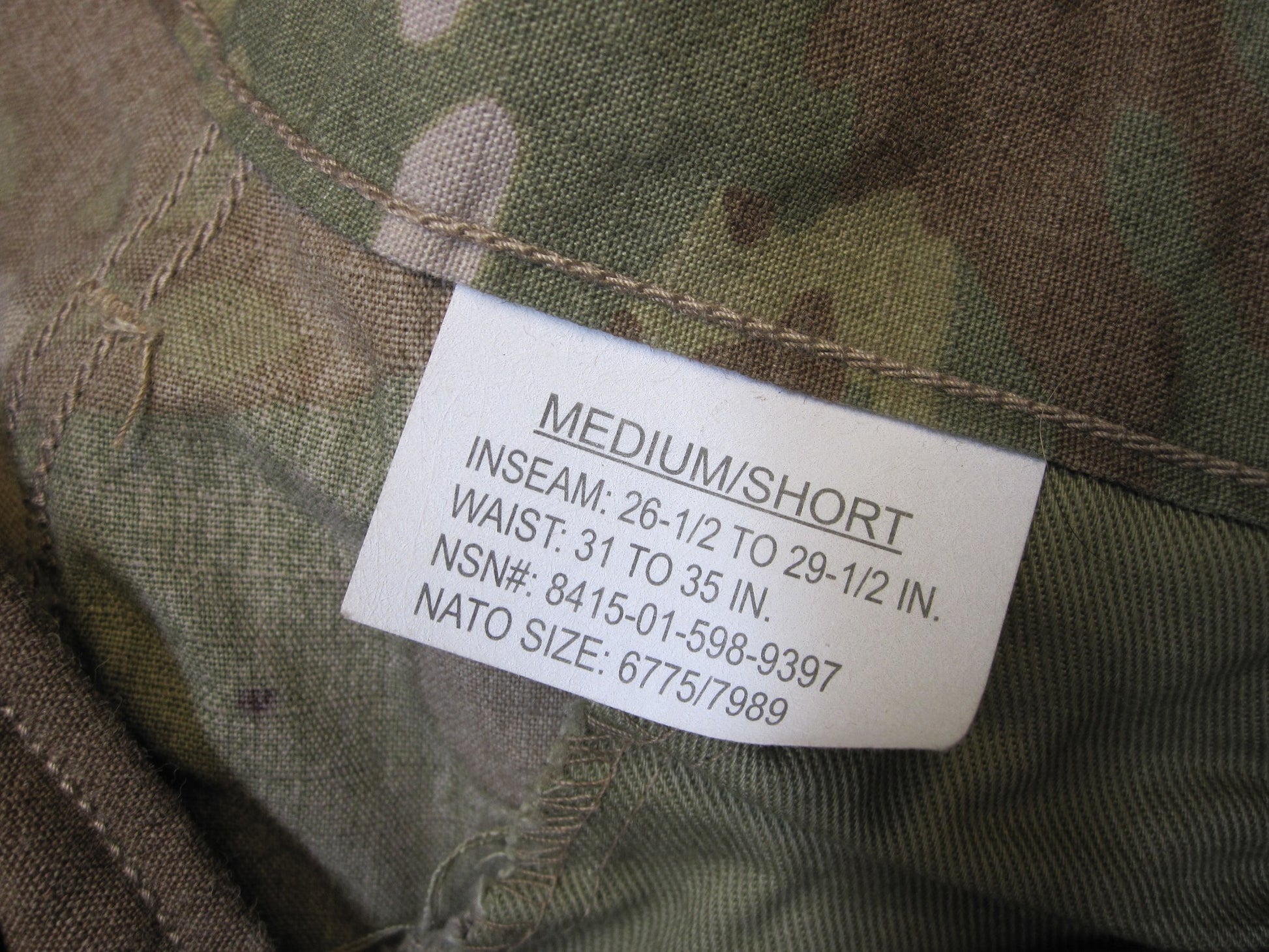 New Army Scorpion W2 Medium Short Pants/Trousers FRACU 8415-01-598-9397 Multicam - Centex Military Gear