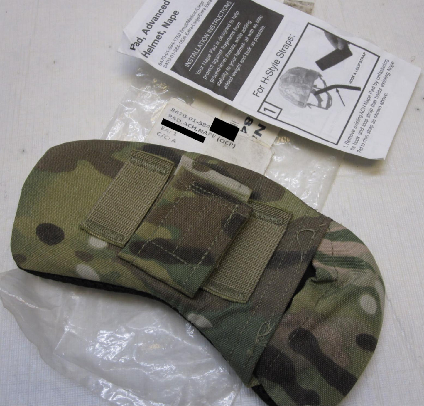 ARMY OCP NAPE PAD ADVANCED COMBAT HELMET ACH ECH MULTICAM S/M/L 8470-01-584-1750 - Centex Military Gear
