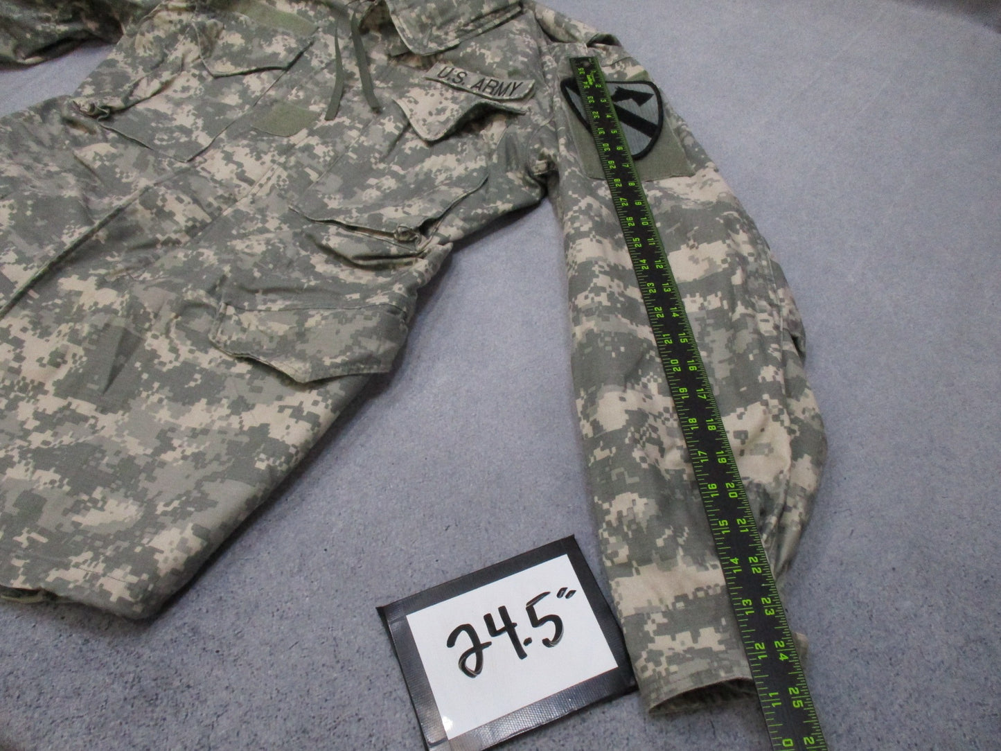 USGI ARMY ACU DIGITAL M-65 FIELD JACKET SMALL/LONG M65 COLD WEATHER COAT UCP - Centex Military Gear