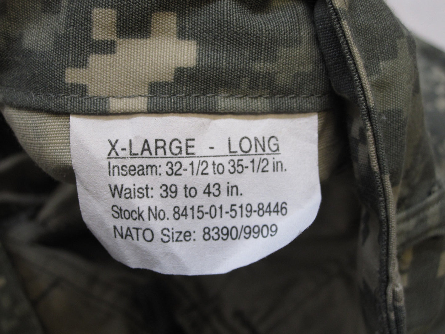 NEW USGI ARMY ISSUE ACU DIGITAL COMBAT UNIFORM PANTS 50/50 COTTON/NYLON BOTTOMS - Centex Military Gear