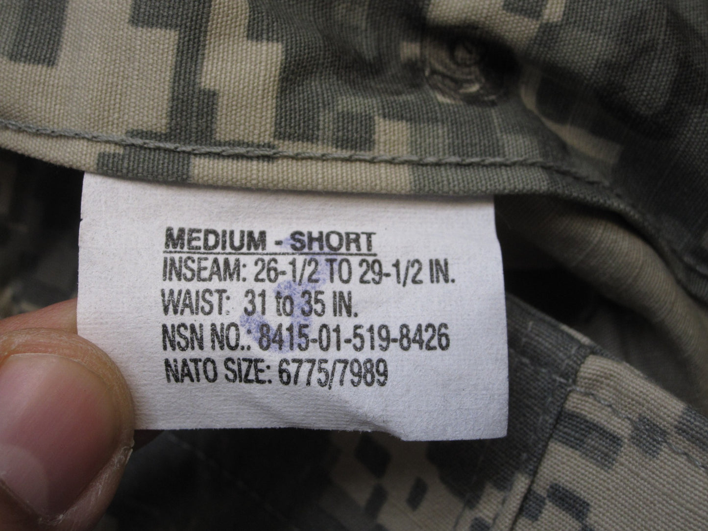 NEW USGI ARMY ISSUE ACU DIGITAL COMBAT UNIFORM PANTS 50/50 COTTON/NYLON BOTTOMS - Centex Military Gear
