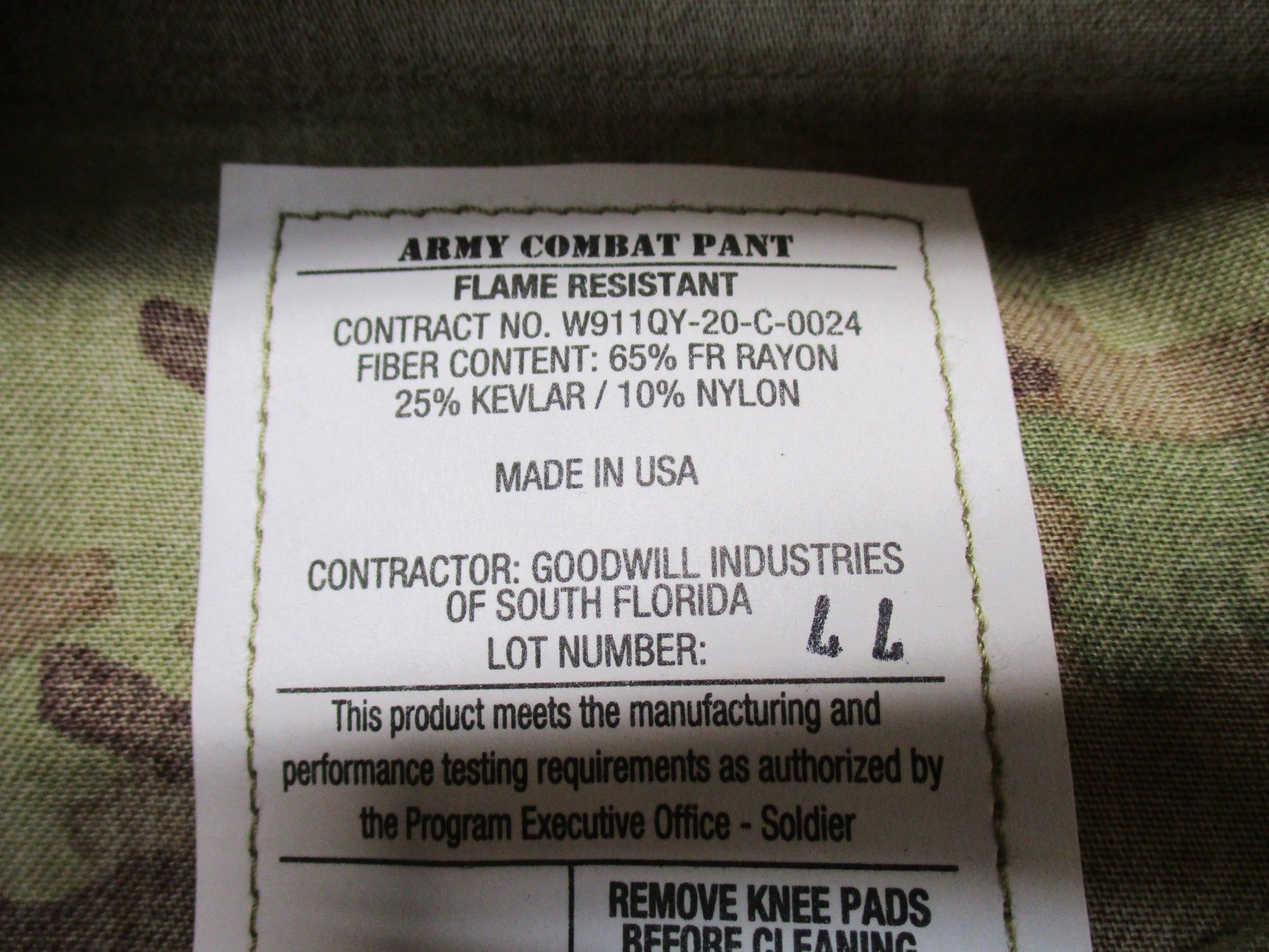Centex Military Gear Army Advanced Combat Pants Scorpion OCP with Crye knee pad compatibility, medium/short size, tactical military uniform