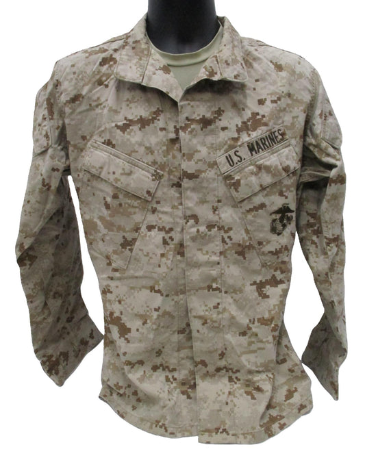 USMC Desert Marpat digital camouflage blouse by Centex Military Gear, military utility uniform shirt with desert camouflage pattern.
