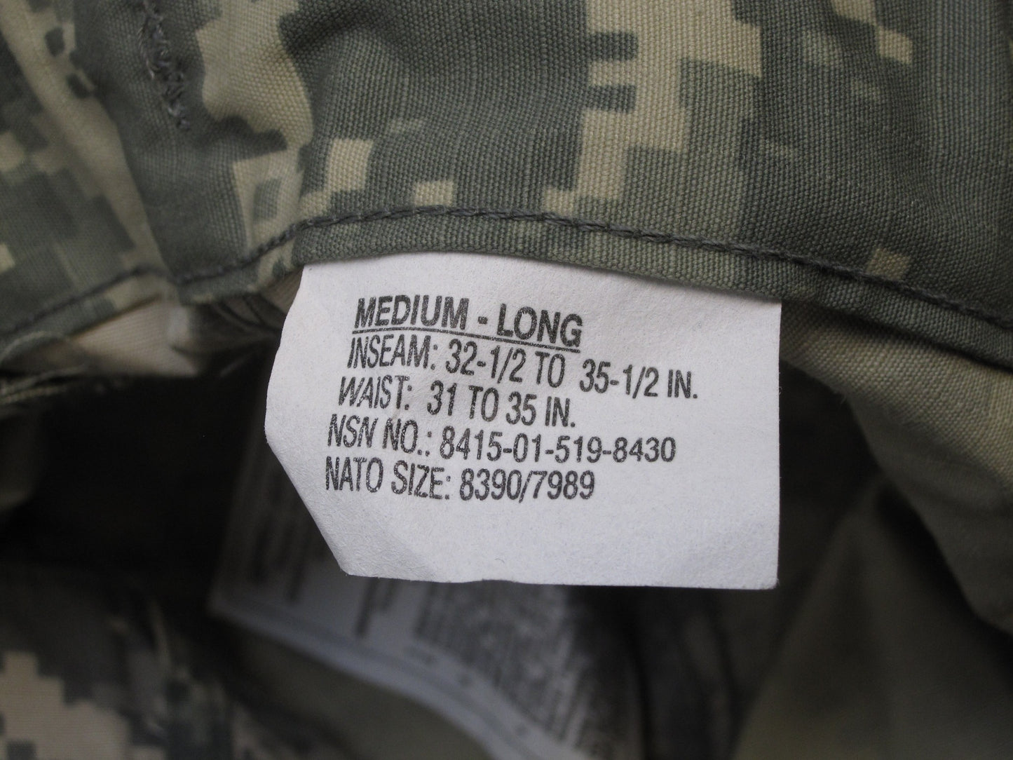 NEW USGI ARMY ISSUE ACU DIGITAL COMBAT UNIFORM PANTS 50/50 COTTON/NYLON BOTTOMS - Centex Military Gear