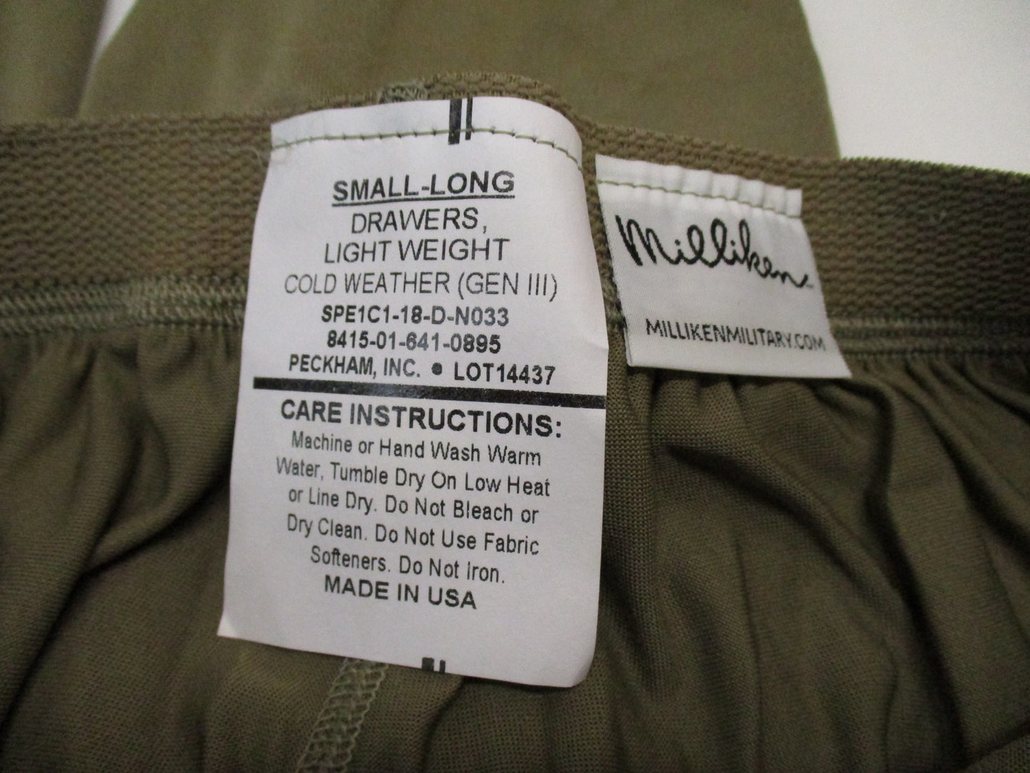 Army OCP Gen III Silk-Weight Level 1 Base Layer Pants Small/Long Tan 499 Coyote