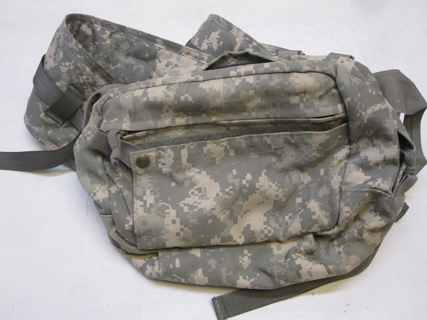 Empty USGI CLS medical bag in ACU Digital camouflage by Centex Military Gear, showing multiple compartments and durable fabric.