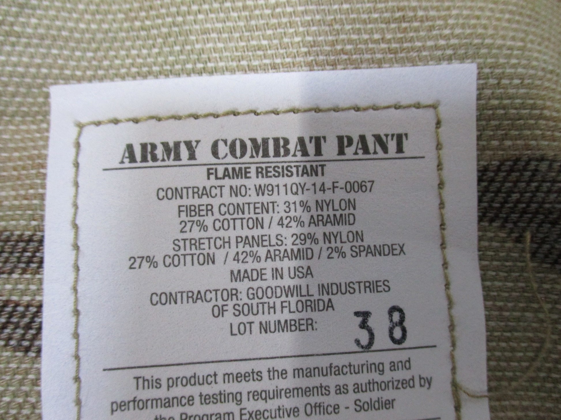 New Army Combat Pants FR Multicam Large Long w/ Crye Knee Pads Fire Resistant - Centex Military Gear