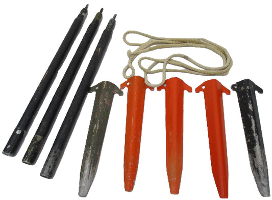USGI MILITARY TENT SHELTER HALF TENT POLE SET TENT STAKES GUY ROPE & POLES KIT