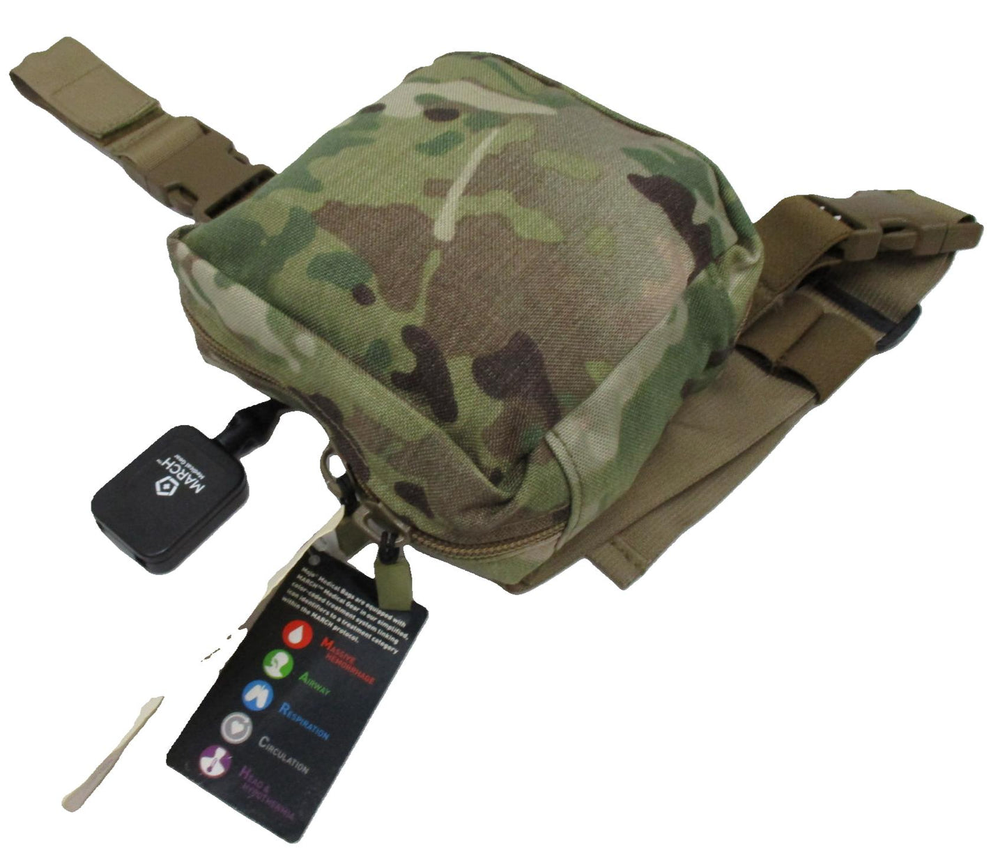 MOJO IFAK INTERMEDIATE KIT STOCKED MULTICAM DROP LEG or MOLLE POUCH MILITARY KIT