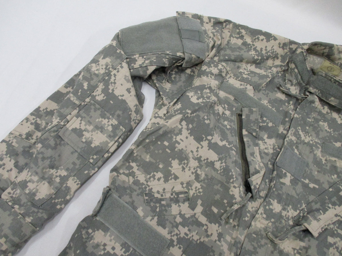 US Army aviation uniform shirt in ACU digital camouflage with aircrew combat design, made from aramid fibers by Centex Military Gear.