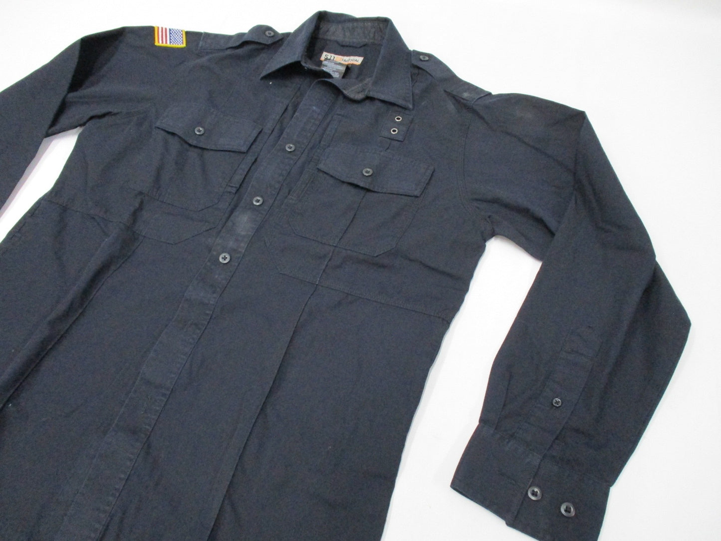 5.11 TACTICAL MIDNIGHT BLUE SECURITY LEO LONG SLEEVE DRESS SHIRT MEDIUM/REGULAR