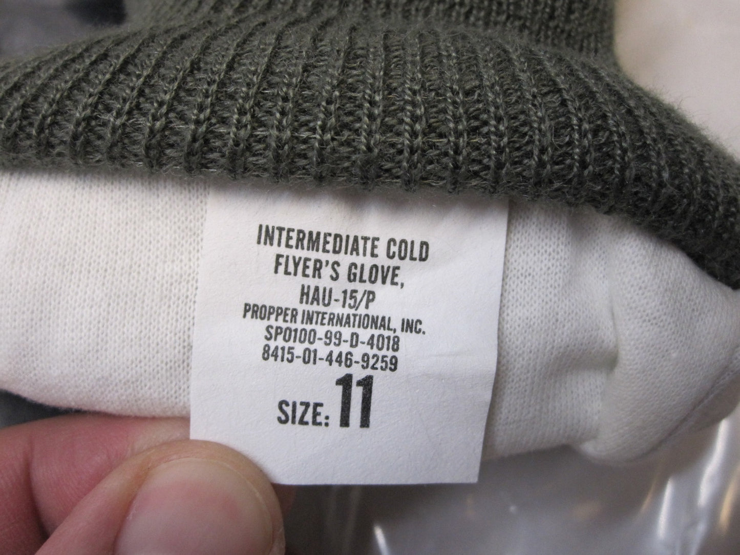 US ARMY INTERMEDIATE COLD WEATHER FLYER'S GLOVE MILITARY GLOVES HAU-15/P L-XL
