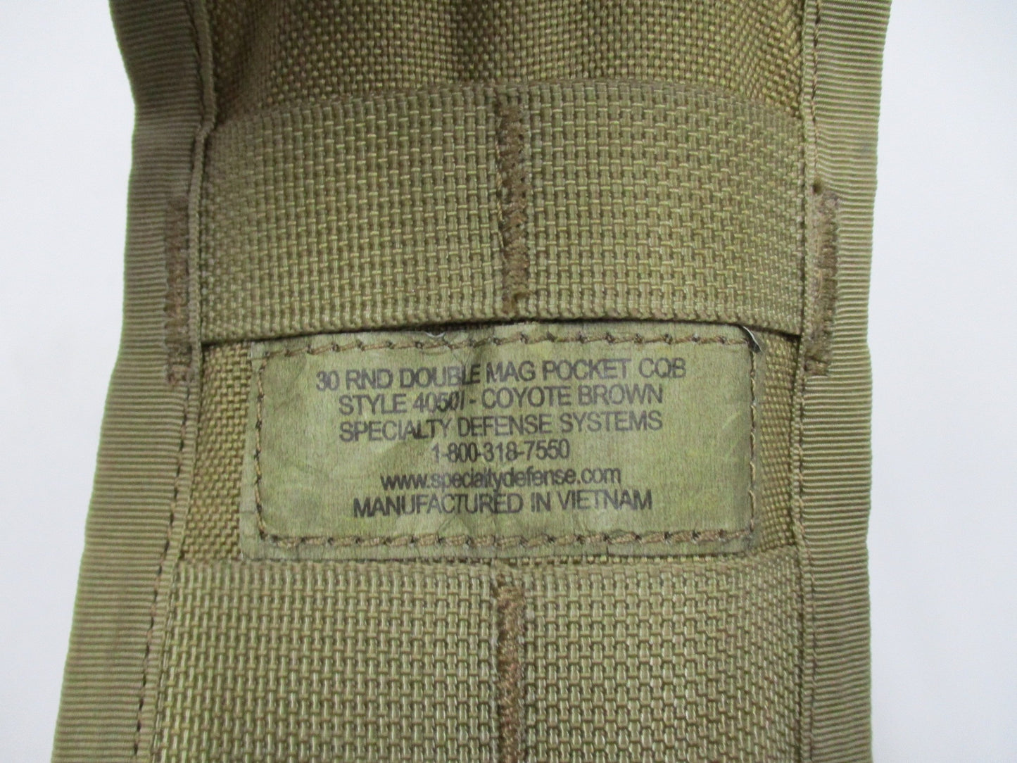 SPECIALTY DEFENSE STYLE 40501 COYOTE BROWN DOUBLE MAGAZINE POUCH 5.56 (30) RND