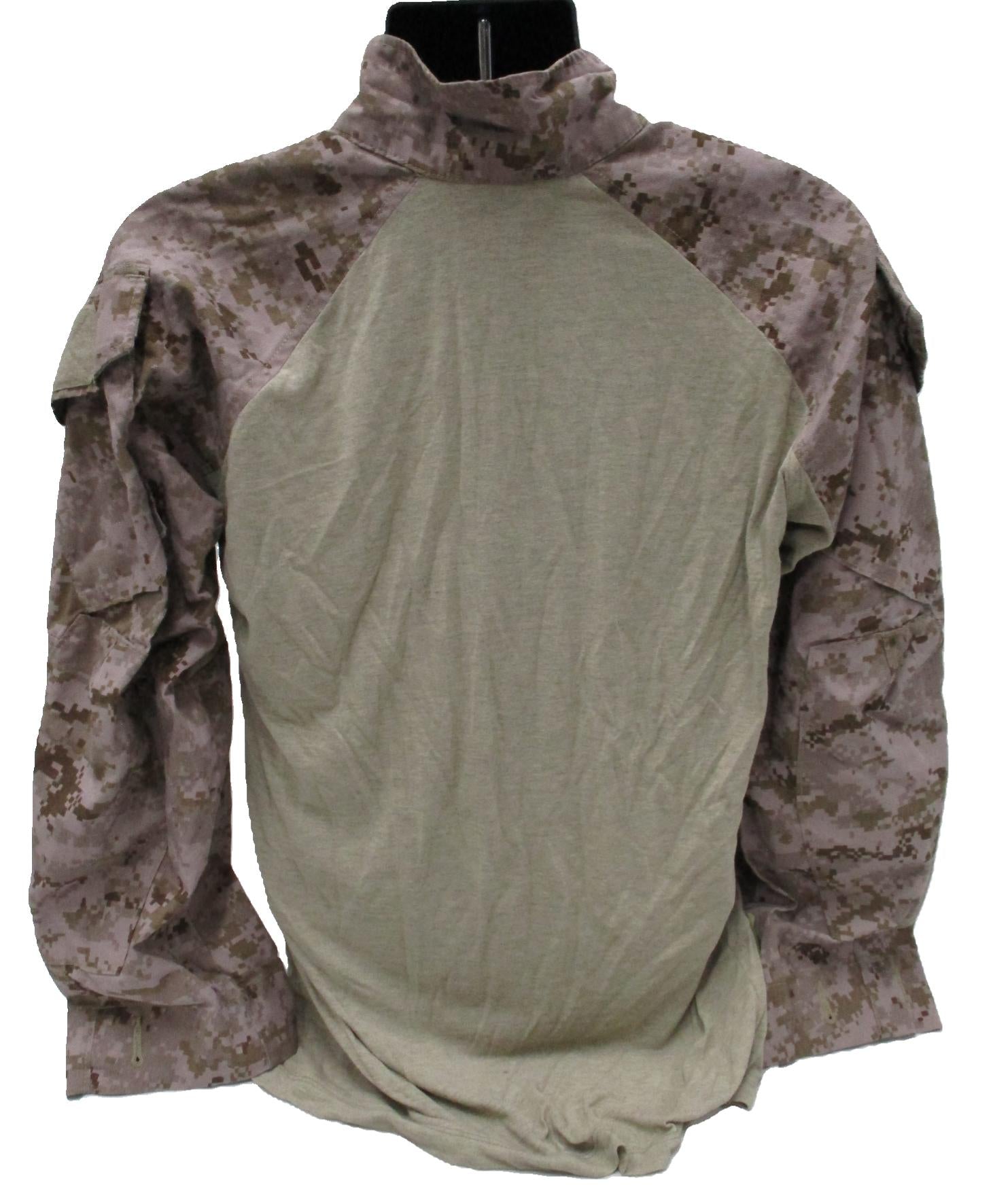 USMC Issue Desert MARPAT FR Combat Shirt by Centex Military Gear, medium/regular size, featuring desert camouflage and tactical design.