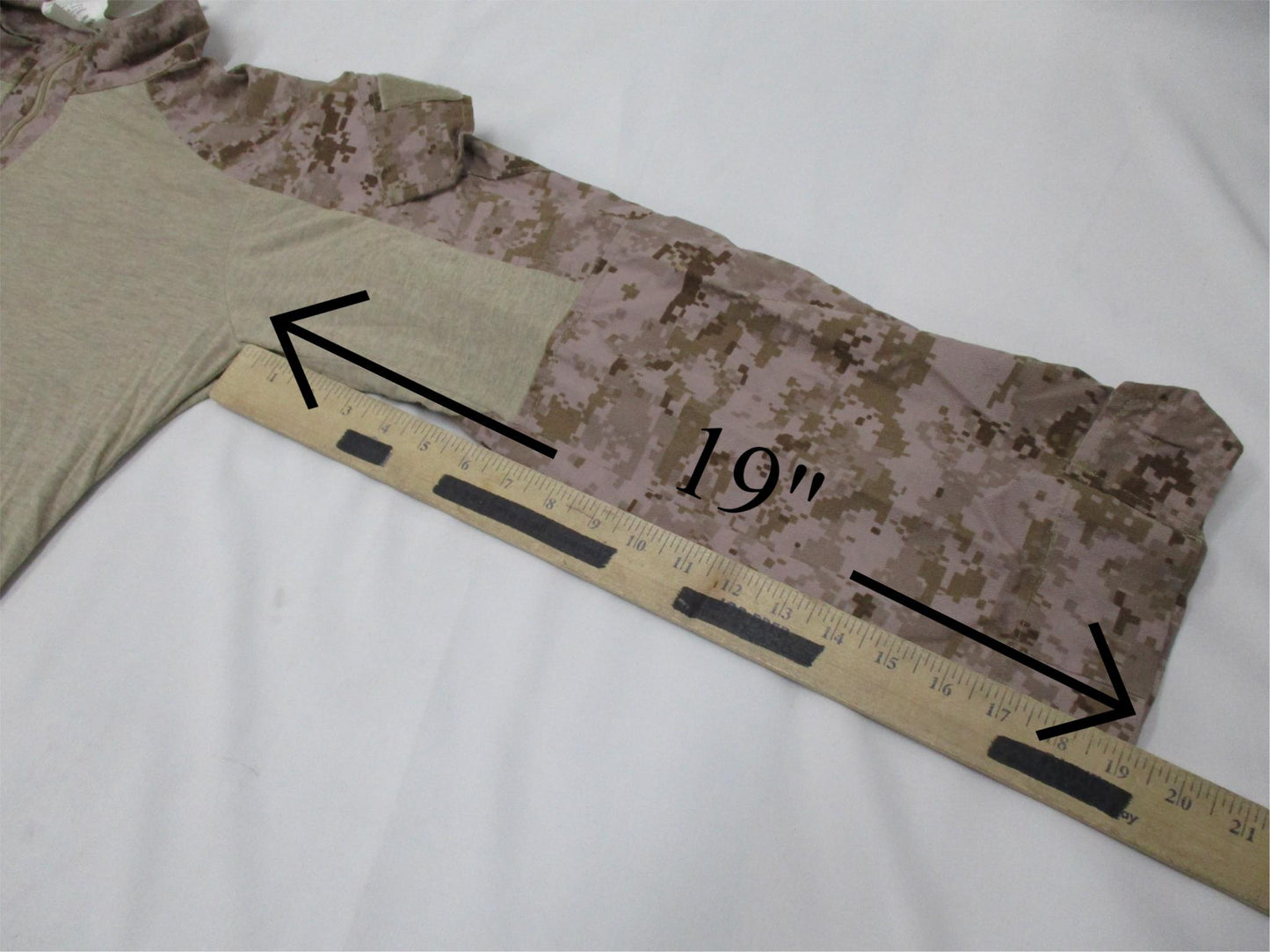 USMC Issue Desert MARPAT FR Combat Shirt by Centex Military Gear, medium/regular size, featuring camouflage pattern and tactical design.