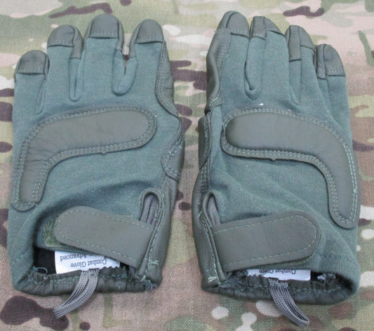 NEW US ARMY COMBAT GLOVE CUT/FIRE RESISTANT X-LARGE SAGE GREEN HATCH HWI TYPE II