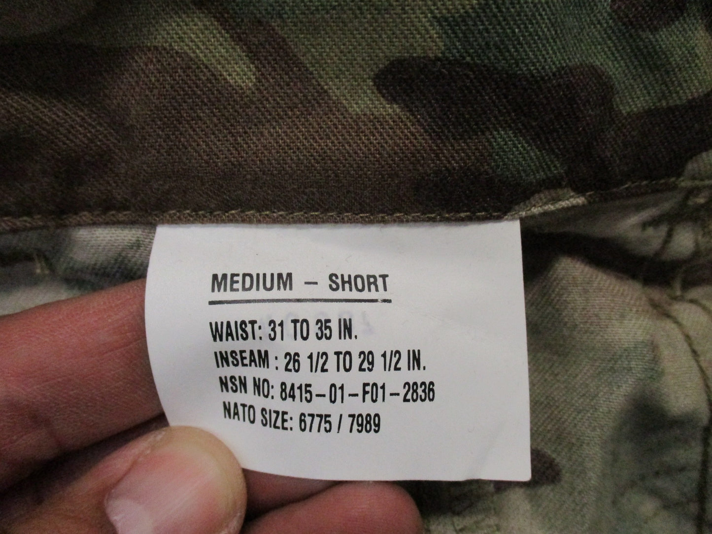 NWOT ARMY ADVANCED COMBAT PANTS W/ CRYE KNEE PAD SLOTS MEDIUM/SHORT MULTICAM OCP - Centex Military Gear