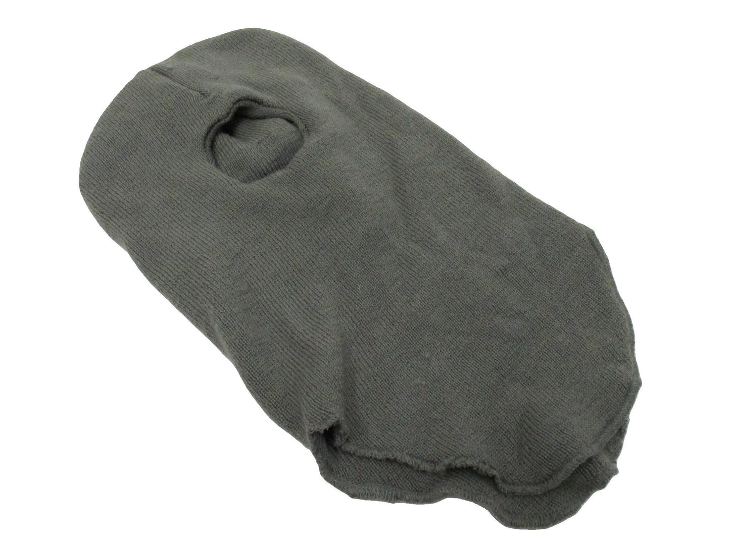 USED MILITARY SKI MASK BALACLAVA HOOD FOLIAGE GREEN COLD WEATHER WOOL FACE COVER