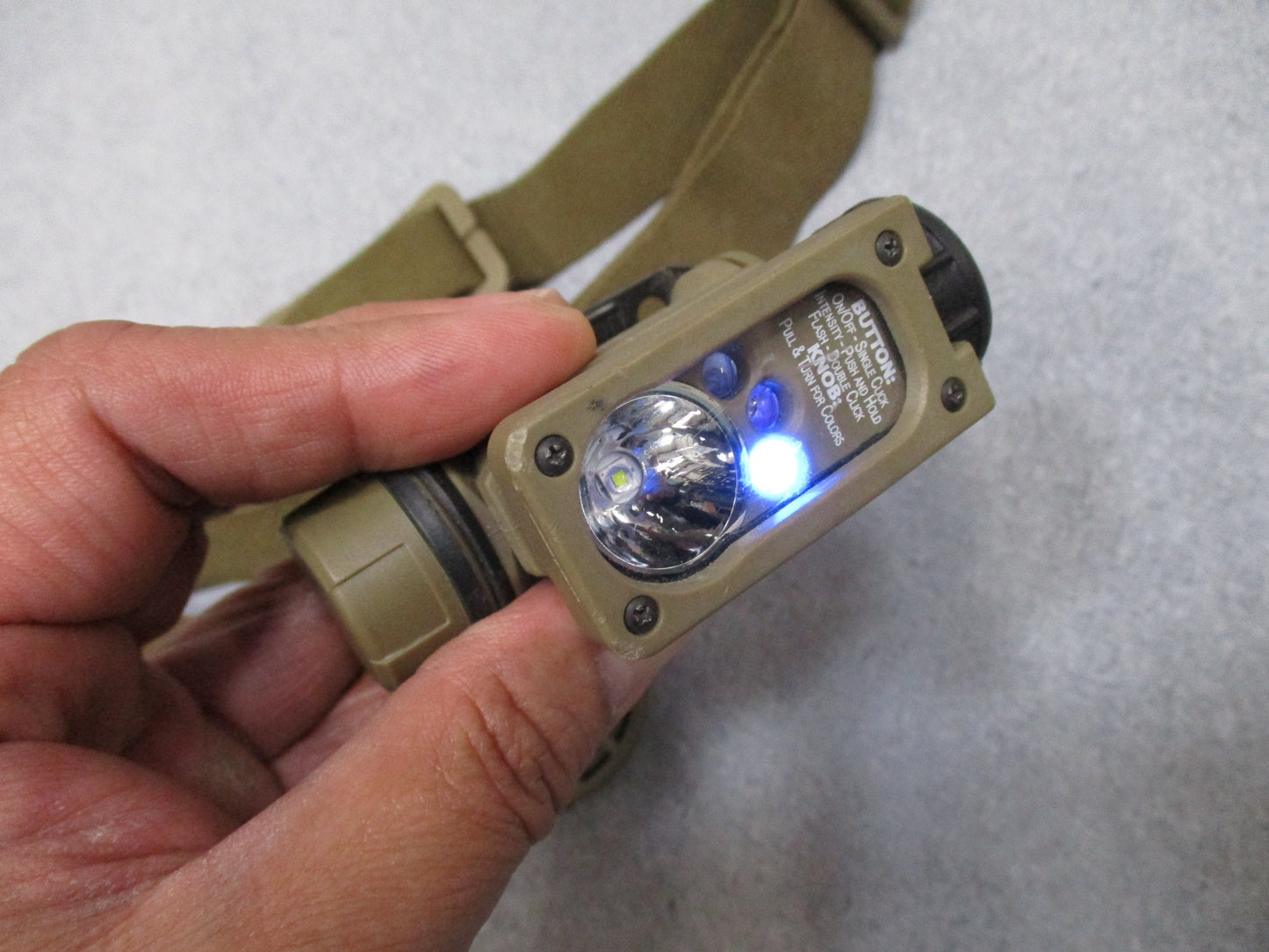 USED STREAMLIGHT SIDEWINDER COMPACT II HEADLAMP TACTICAL HELMET MOUNT FLASHLIGHT