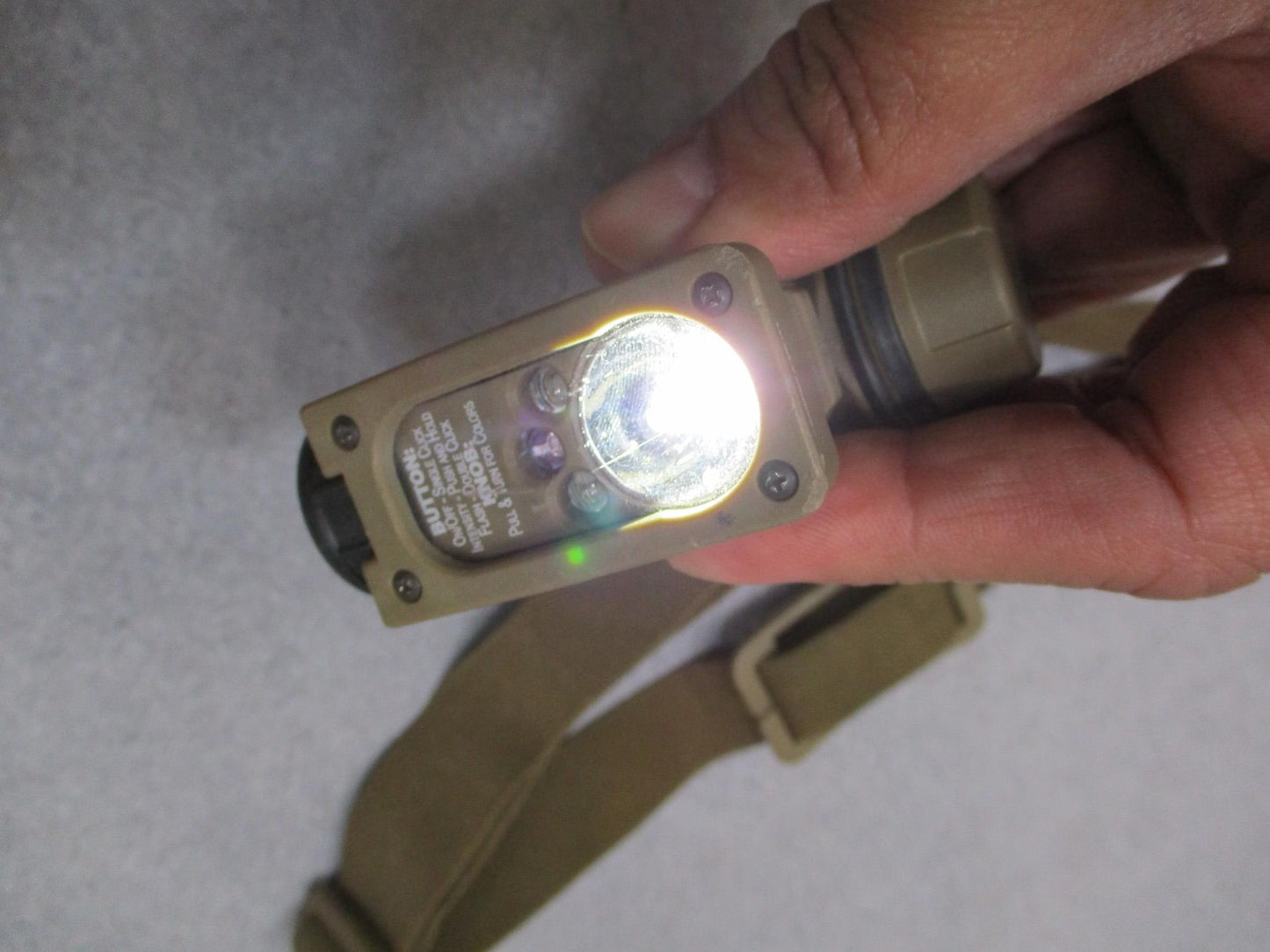 USED STREAMLIGHT SIDEWINDER COMPACT II HEADLAMP TACTICAL HELMET MOUNT FLASHLIGHT