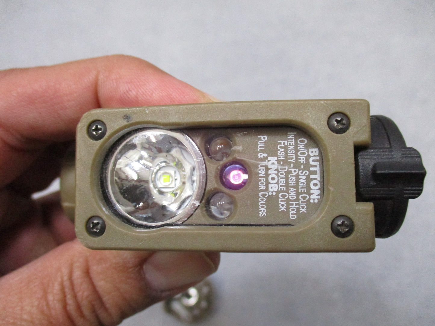 USED STREAMLIGHT SIDEWINDER COMPACT II HEADLAMP TACTICAL HELMET MOUNT FLASHLIGHT