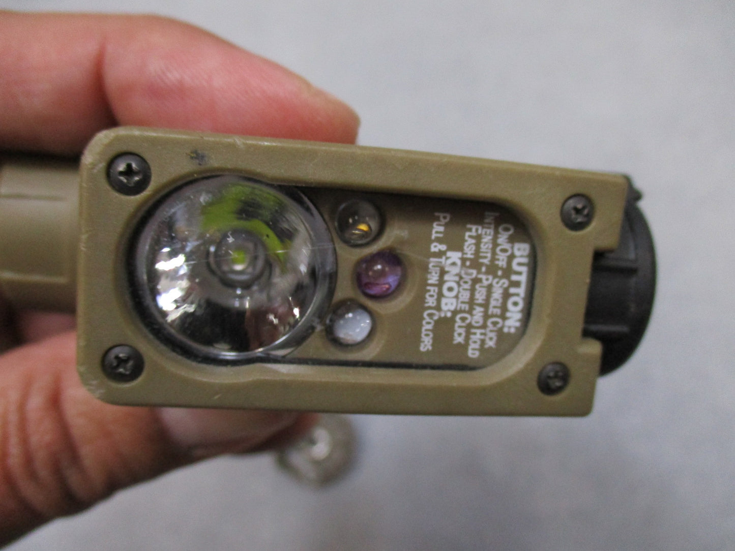 USED STREAMLIGHT SIDEWINDER COMPACT II HEADLAMP TACTICAL HELMET MOUNT FLASHLIGHT