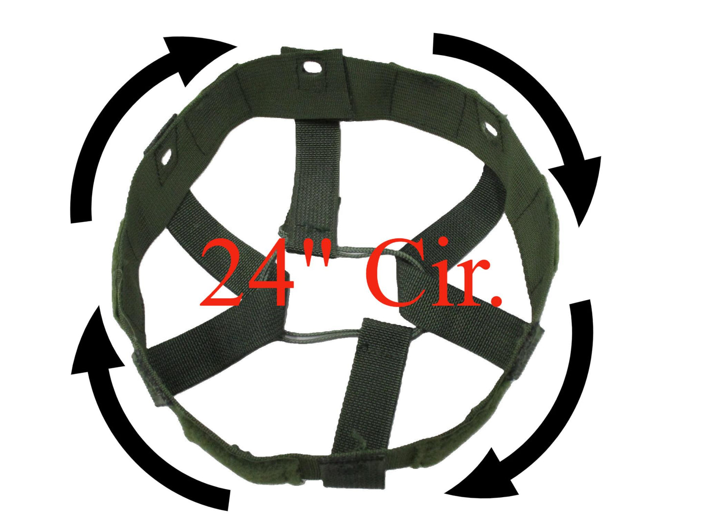 K-POT PASGT GROUND TROOP HELMET SUSPENSION LINER WEBBING GREEN STRAPS SMALL