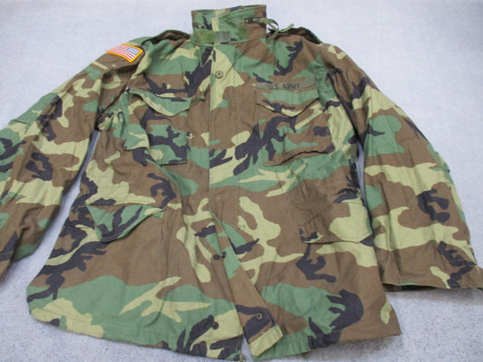USGI ARMY WOODLAND BDU M-65 FIELD JACKET LARGE/REGULAR COLD WEATHER COAT M81