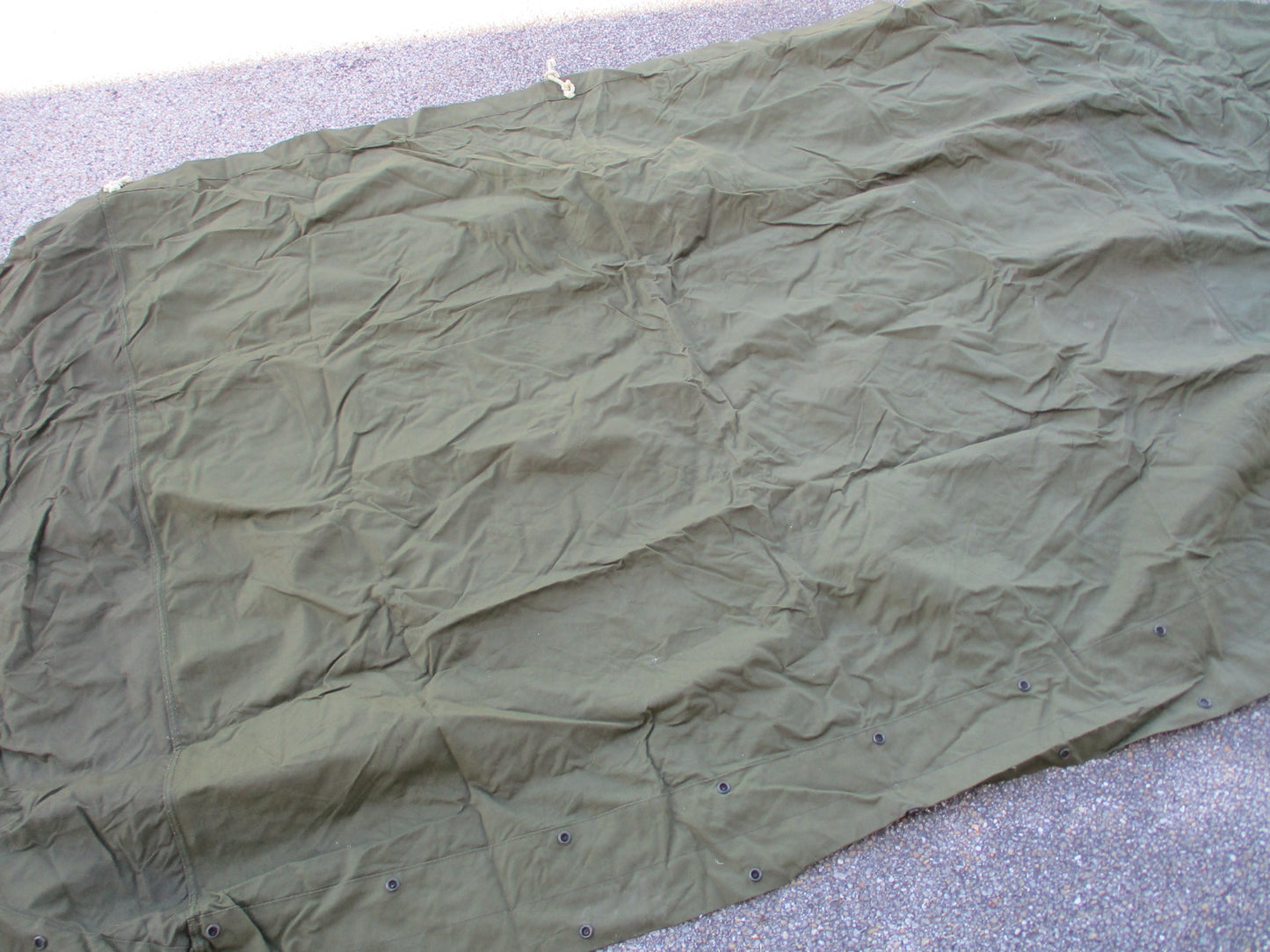 USGI Military Shelter Half Pup Tent OD Green Canvas Tarp 1/2 Only No Poles