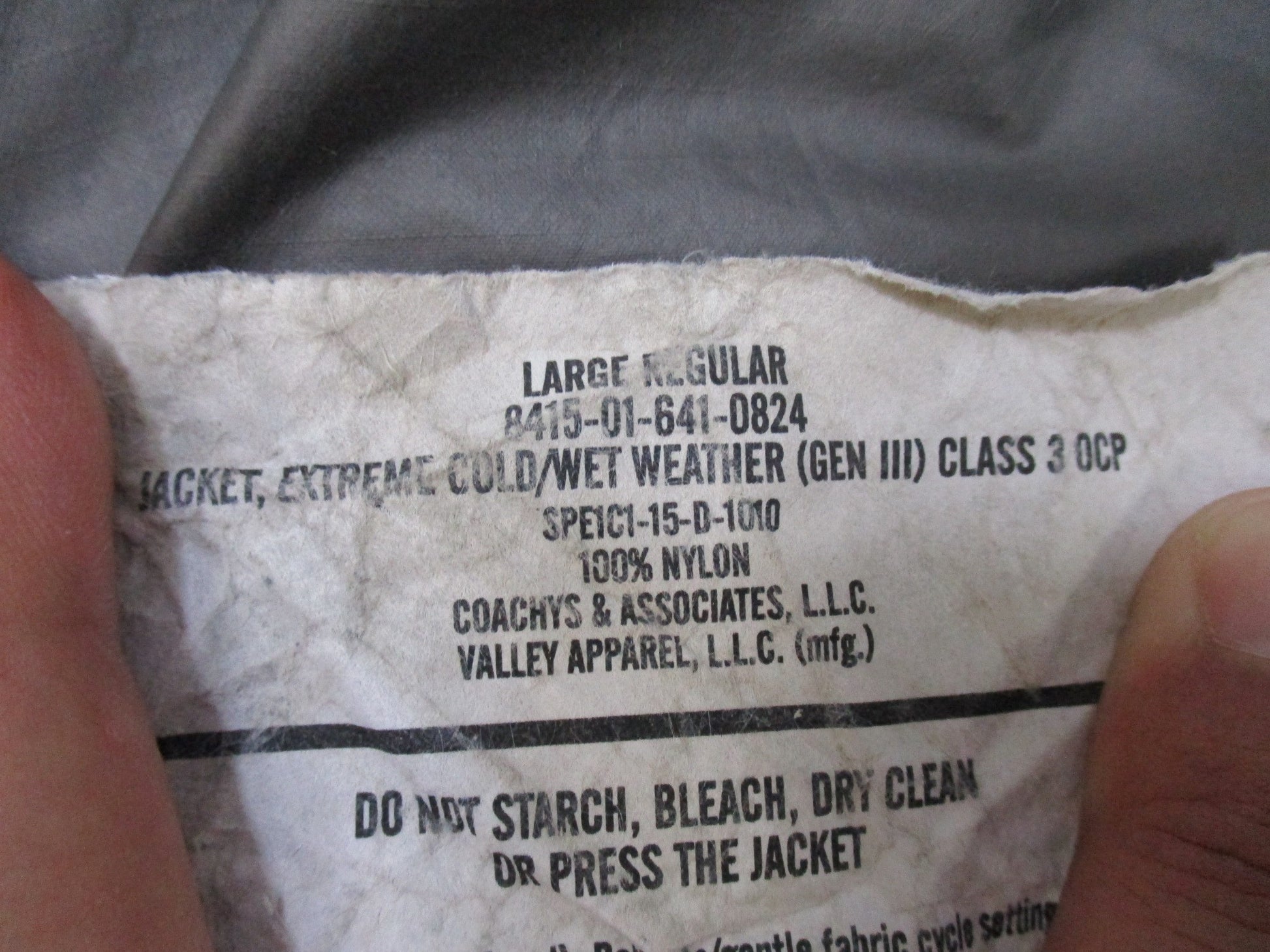 ARMY OCP COLD/WET WEATHER JACKET LVL 6 LARGE/REG SCORPION TOP 8415-01-641-0824 - Centex Military Gear