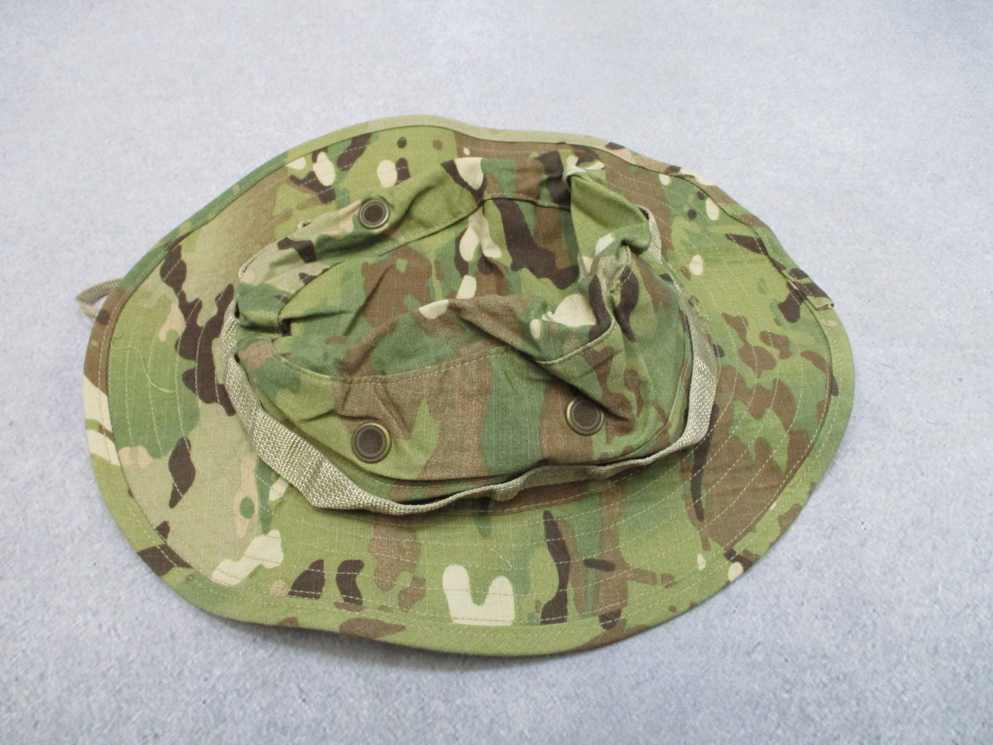 USED OEF SUN HAT USGI ARMY ISSUE OCP MULTICAM BOONIE CAP BUCKET HAT 7-1/8 BUSH