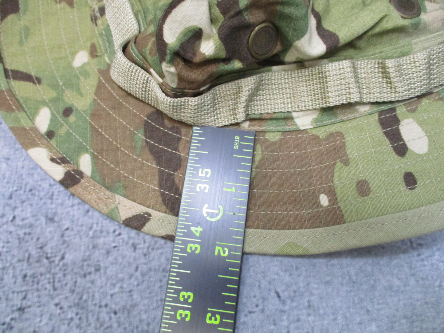 USED OEF SUN HAT USGI ARMY ISSUE OCP MULTICAM BOONIE CAP BUCKET HAT 7-1/8 BUSH
