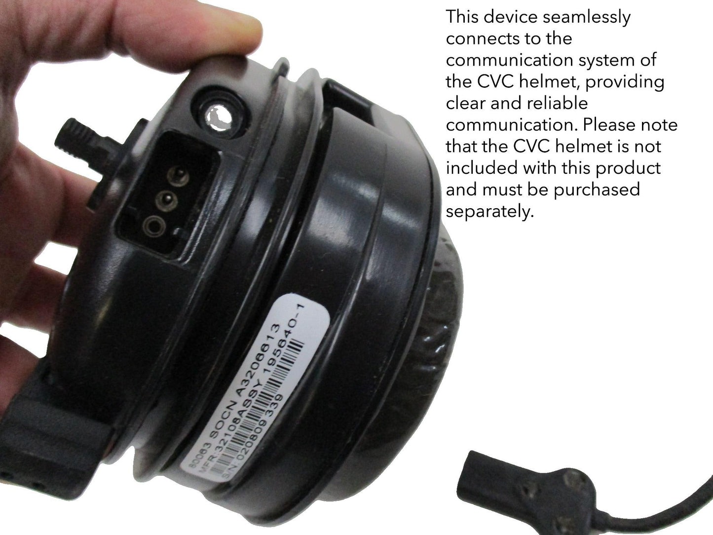 🔥NOS M40 M42 SERIES GAS MASK DETACHABLE MICROPHONE CABLE COMMS ADAPATER CVC🪖