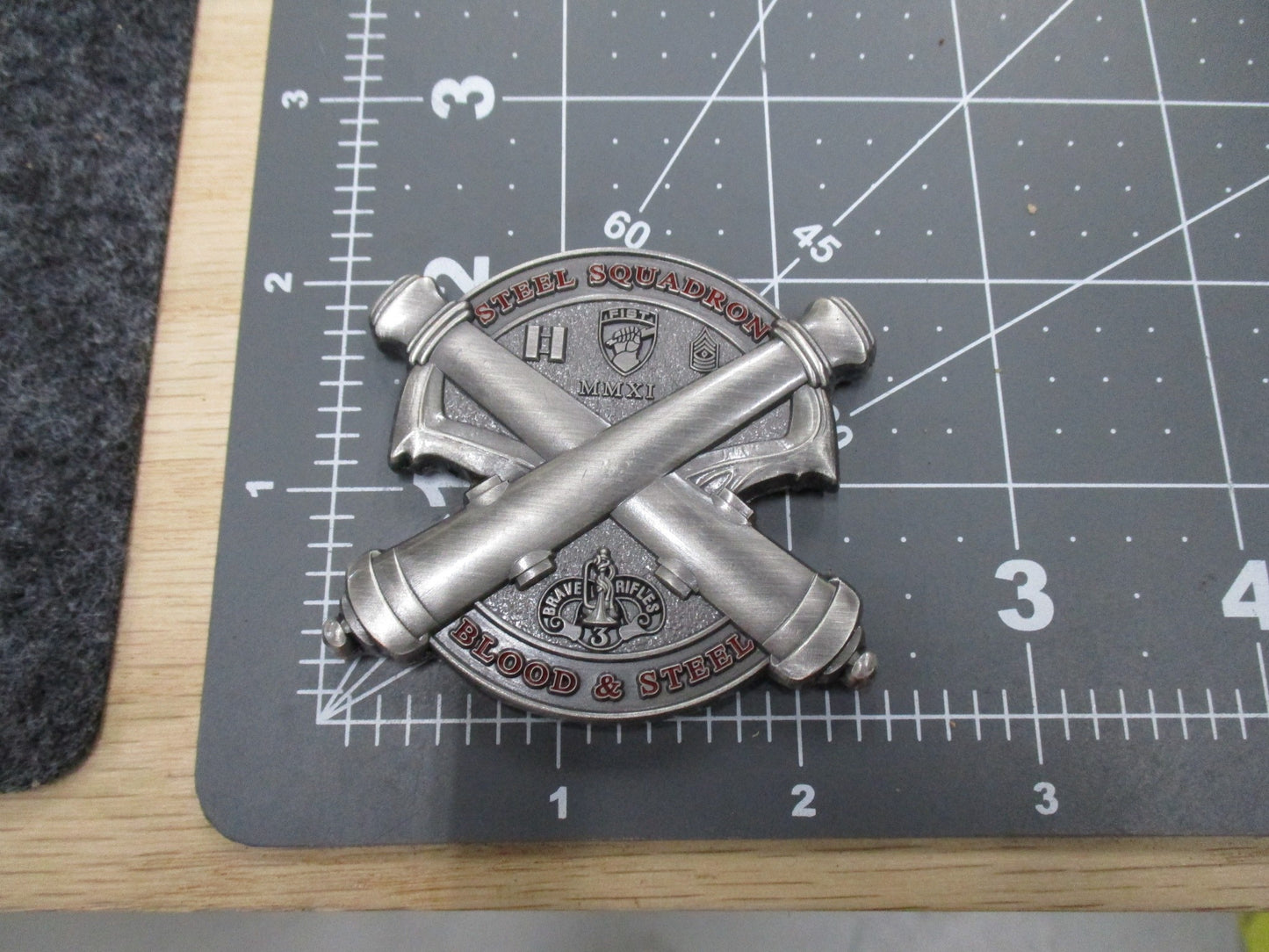 CHALLENGE COIN 3RD ACR BRAVE RIFLES HHB FAS 3CR BRIMSTONE BLOOD & STEEL SQUADRON