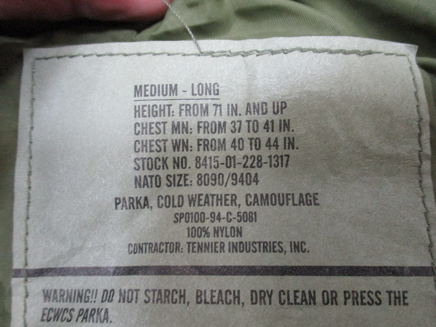 USED ARMY ISSUE WOODLAND BDU GORE-TEX JACKET WET/COLD WEATHER PARKA MEDIUM-LONG - Centex Military Gear